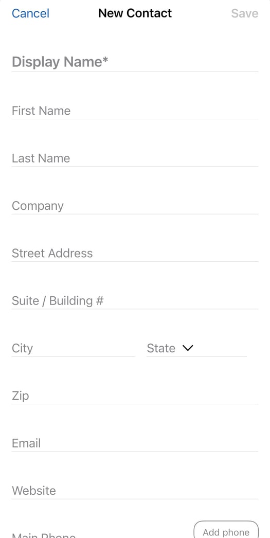 How Do I Add A Contact To The Mobile App 