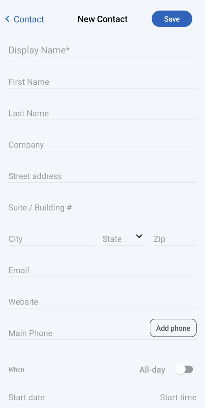 How Do I Add A Contact To The Mobile App 