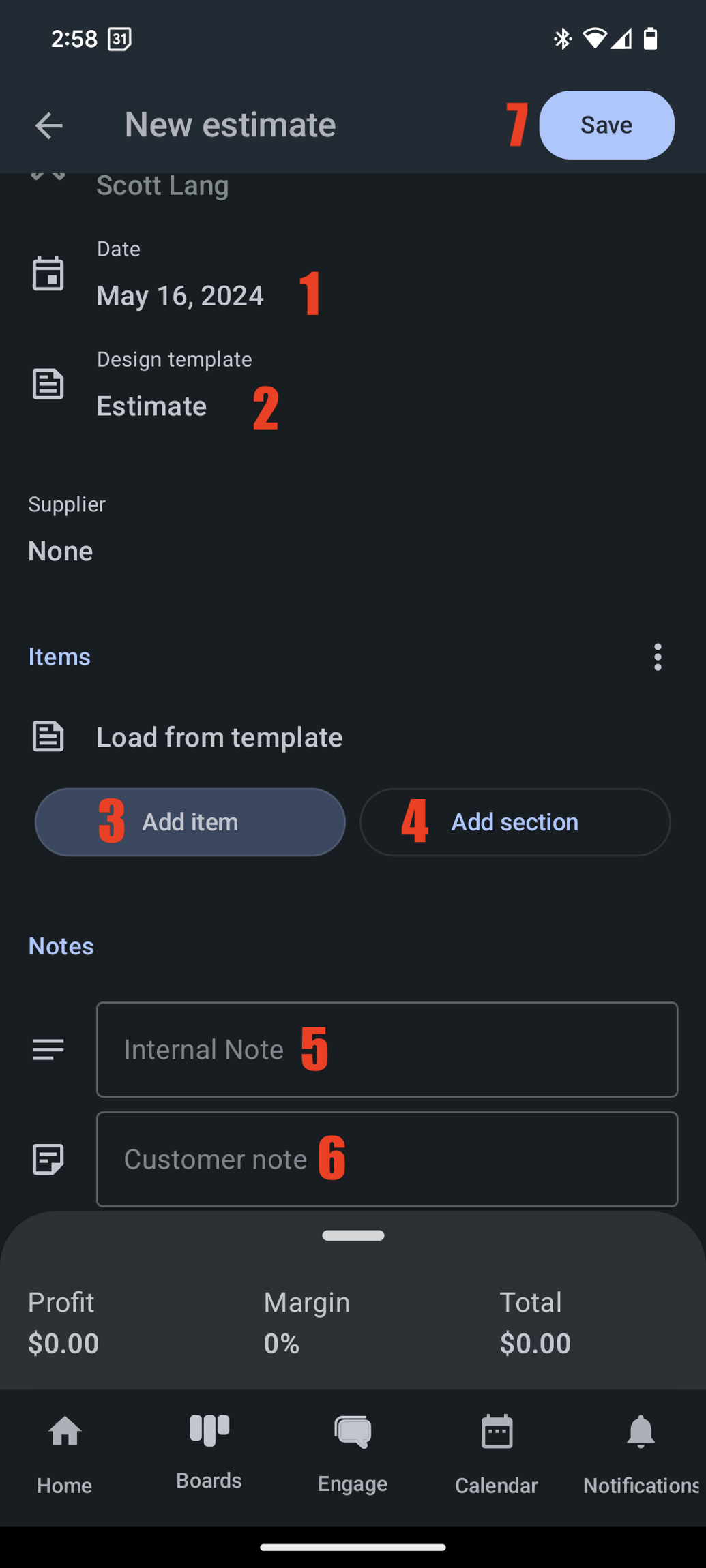 How Do I Create an Estimate on the Mobile App?