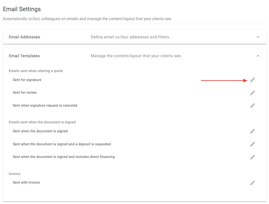 How Do I Edit the Email Settings and Templates for My Estimates?