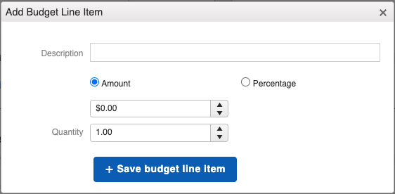 Financials - Budget Line Item