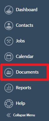 Company Documents Dashboard Menu