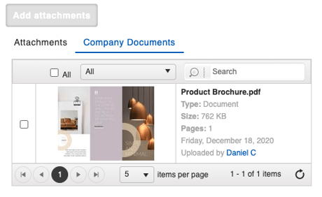 Company Documents - Send Attachment