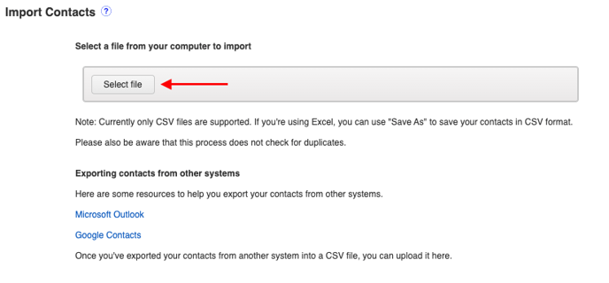 select file to import v2