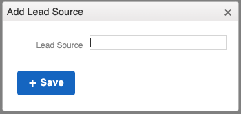 Lead Source - Adding new