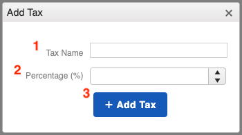 Taxes - Add Tax Window