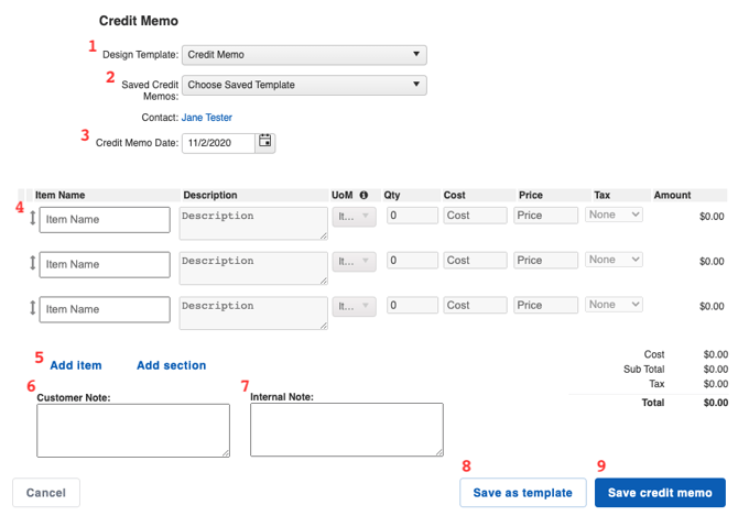 Financials - Credit Memo Builder