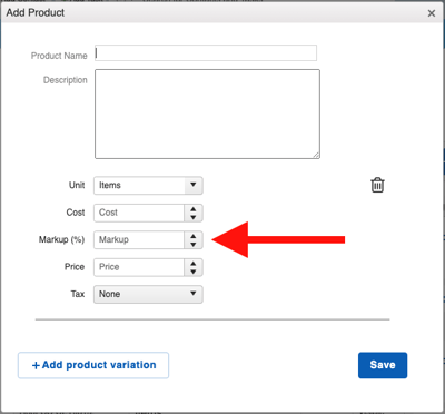 Financials - Products Services Markup