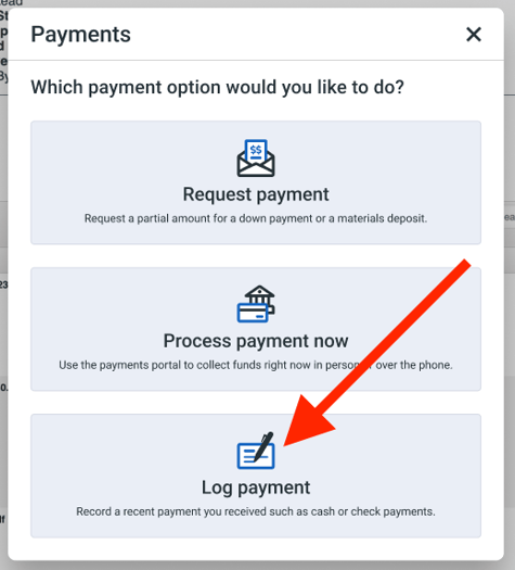 Global Payments - Down Payments - Select Down Payment from payment option