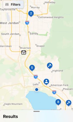 Mobile App - Contacts - Map