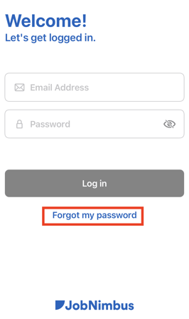 login page forgot pw