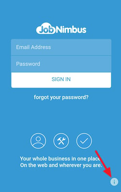 Mobile App Help from Login