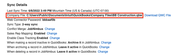 QB - Web Connector not running - Company File