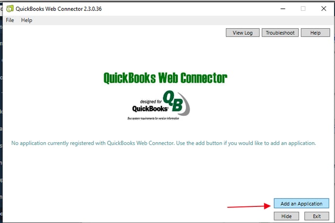 QuickBooks Desktop - Readd QBWC - Add Application