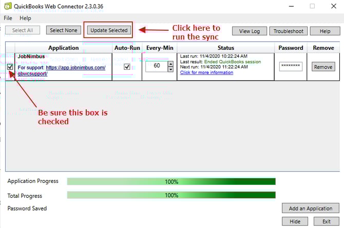 QuickBooks Desktop - Readd QBWC - Run Sync