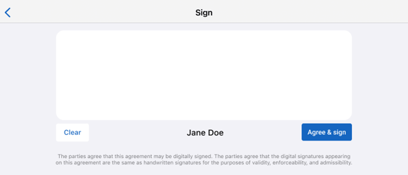 Knowledge Base - Estimates - Signing on the mobile app