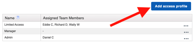 Settings - Access Profile Add