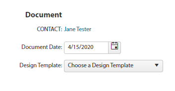 Document Choose Template