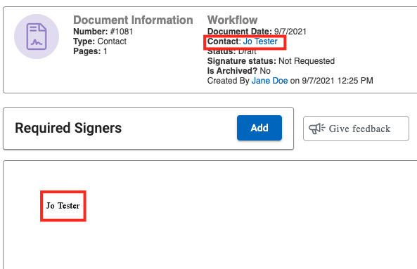 contact temp field display name