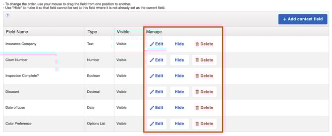 custom fields settings copy