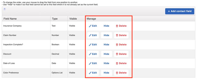 custom fields settings copy