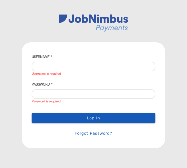 How do I Login to JobNimbus Payments?