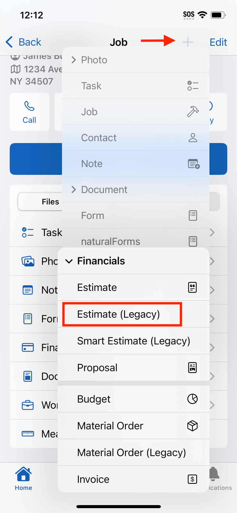 How Do I Create an Estimate on the Mobile App?